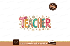 Colorful teacher word with festive embellishments image Product Image 1