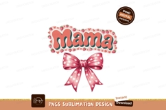 Mama strawberry bow pink hearts Product Image 1