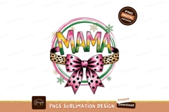Mama leopard bow snowflakes pink black Product Image 1