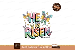 He is risen colorful Easter bunnies bunny rabbit Product Image 1