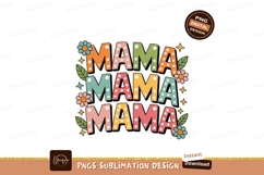 Mama floral polka dot lettering image Product Image 1