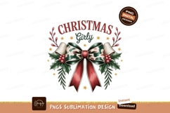 Festive Christmas Bow With Holly And Bells girly Product Image 1