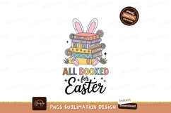 Bunny ears stack books flowers Product Image 1