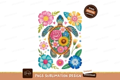 Floral Turtle Art flowers nature Product Image 1