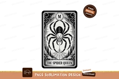 Black spider with skull head and web white Product Image 1