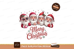 Cheerful santa claus characters festive celebration Product Image 1