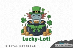Lucky-lotl st. patrick's day sublimation png design Product Image 1