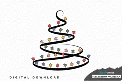 Colorful starry christmas tree sublimation png design Product Image 1