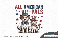 All american pals sublimation png design Product Image 1