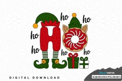 Christmas elf and donut sublimation png design Product Image 1