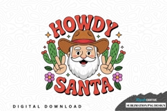 Howdy santa sublimation png design Product Image 1
