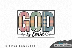 God is love plaid sublimation png design Product Image 1