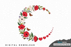 Floral wreath sublimation png design Product Image 1