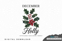 December holly sublimation png design Product Image 1