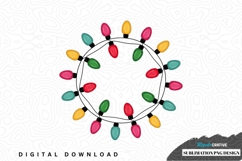Colorful christmas lights sublimation png design Product Image 1
