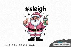Sleighing santa sublimation png design Product Image 1