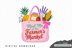 Meet me at the farmer's market tote bag sublimation png Product Image 1