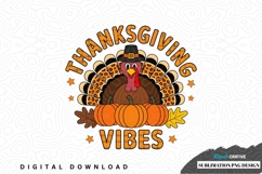 Thanksgiving vibes sublimation png design Product Image 1