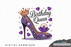 Birthday queen sublimation png design Product Image 1