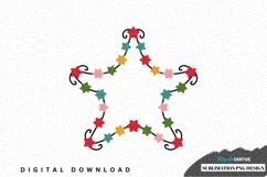 Colorful star sublimation png design Product Image 1