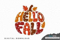 Hello fall pumpkin sublimation png design Product Image 1