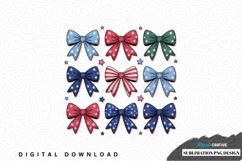 Patriotic bow sublimation png design Product Image 1