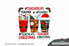 Teacher life christmas sublimation png design Product Image 1