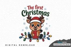 The first christmas sublimation png design Product Image 1