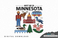 Meet me in minnesota sublimation png design Product Image 1