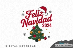 Feliz navidad 2024 sublimation png design Product Image 1