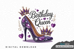 Birthday queen sublimation png design Product Image 1