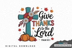 Give thanks to the lord sublimation png design Product Image 1