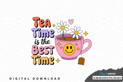 Tea time is the best time sublimation png design Product Image 1