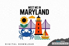 Meet me in maryland sublimation png design Product Image 1