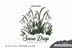 January snowdrop flower design Product Image 1