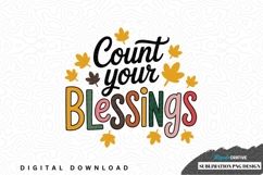 Count your blessings sublimation png design Product Image 1