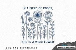 Wildflower field sublimation png design Product Image 1