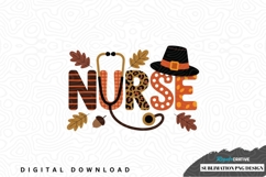 Thanksgiving-themed nurse sublimation png design Product Image 1