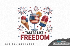 Tastes like freedom - patriotic sublimation png design Product Image 1