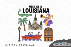 Meet me in louisiana sublimation png design Product Image 1