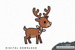 Holiday reindeer sublimation png design Product Image 1