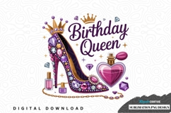 Birthday queen sublimation png design Product Image 1