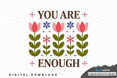 Inspirational floral sublimation png design Product Image 1
