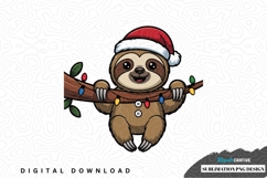 Christmas sloth sublimation png design Product Image 1