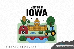Meet me in iowa sublimation png design Product Image 1