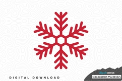 Red snowflake sublimation png design Product Image 1