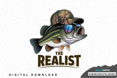 The realist fishing sublimation png design Product Image 1
