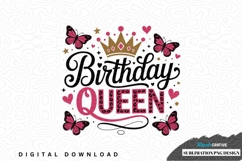 Birthday queen sublimation png design Product Image 1