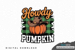 Howdy pumpkin sublimation png design Product Image 1
