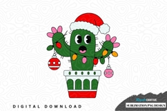 Christmas cactus sublimation png design Product Image 1